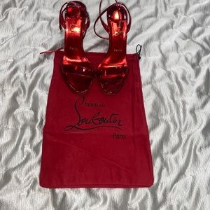 Christian Louboutin red sole sandals!